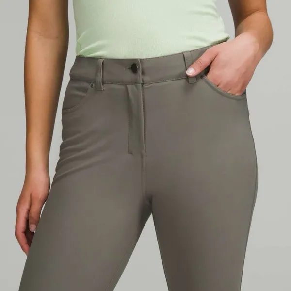 Lululemon City Sleek Slim-Fit 5 Pocket High-Rise Pant Full Length Grey Sage 28 - Image 3