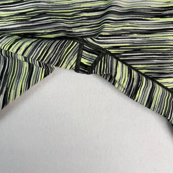 Aerie Chill Play Move Leggings Neon Yellow Black Space‎ Dye High Waisted Medium - Image 4