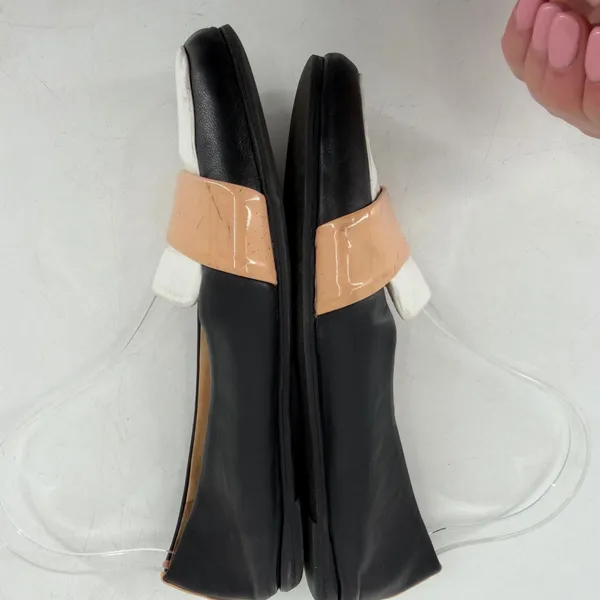 Reed Krakoff Loafers Women Size‎ 6 Black White Tan Leather Colorblock Minimal - Image 5