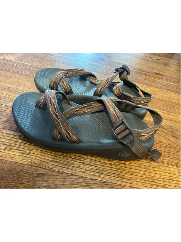 Chaco Z2 Classic Brown Stripe Toe Loop Hiking Outdoor Sport Sandals Gorpcore Y2K - Image 2