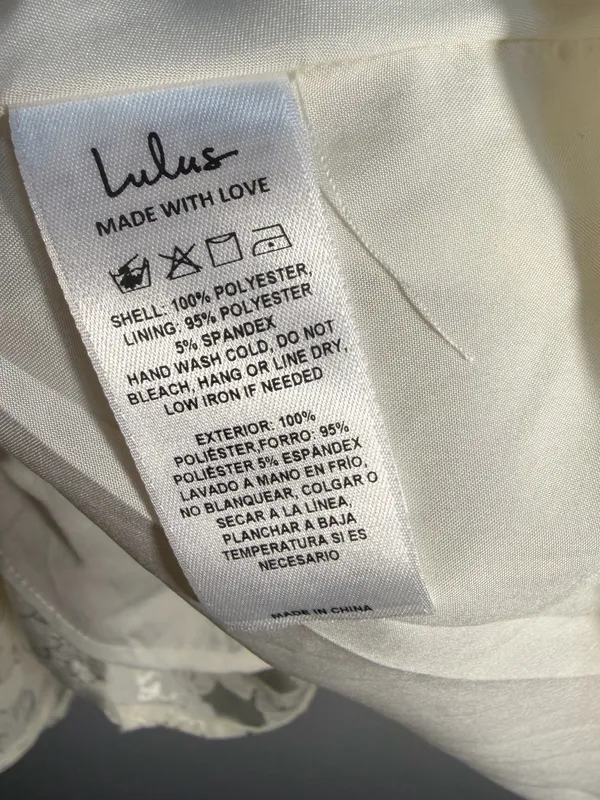 Lulus Elegant Adoration Cream Floral Jacquard Long Sleeve Mini Dress – Small NWT - Image 10