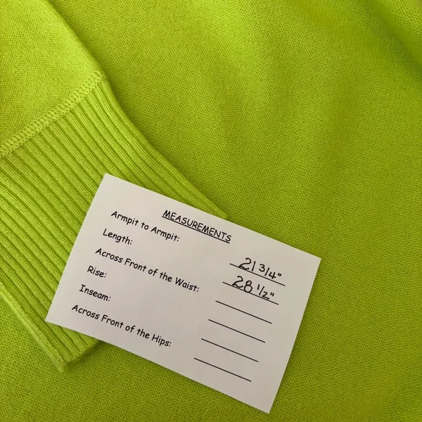 NWT!! FREE PEOPLE Treasure Turtleneck Cashmere Sweater Lime Punch Knit Large - Image 15