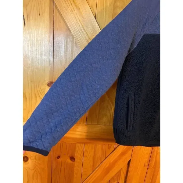 Vineyard Vines Medium Dark Blue Pullover Sherpa Sweater Pockets Size XSmall (892 - Image 2