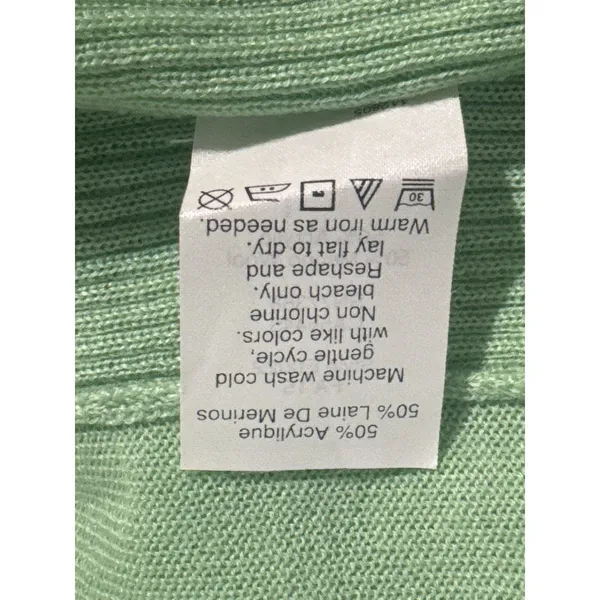 J.Crew Sweater Women's Small Mint Green Merino Wool Crewneck Lightweight - Image 7