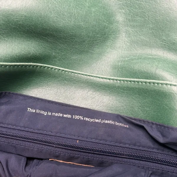 Matt & Nat Leia Vintage Shoulder Bag Emerald Green Vegan Leather Silver Clasp - Image 14