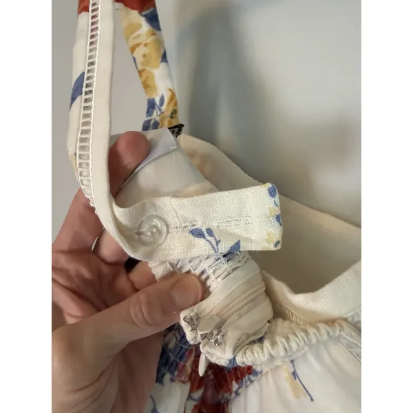 Reformation Everett 100% Linen Floral Midi Dress $298 Sz 0 NEW - Image 13