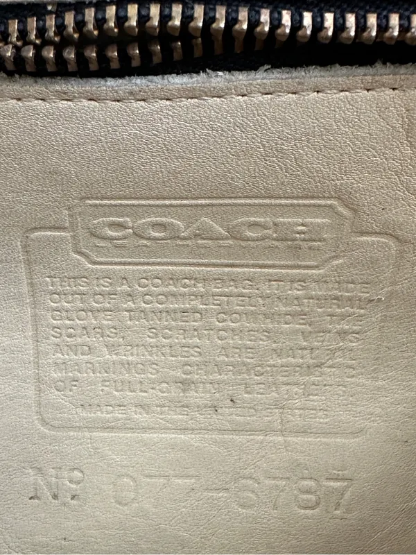 COACH Vintage RARE Spectator Saddle Crossbody Bag Bone & Tabac Leather 077-6787 - Image 13