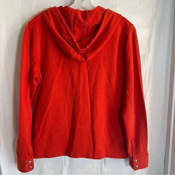 Ralph Lauren Jeans Co Orange Hoodie Women’s Size Small Full Zip Cotton‎ Normcore - Image 2