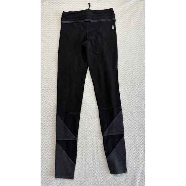 FP Movement Free People Black Paneled Geometric Joggers XS Drawstring Activewear - Image 3