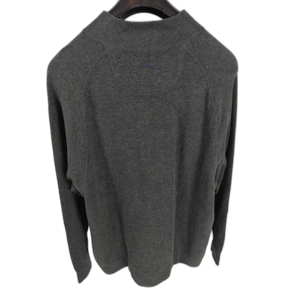 Mens Tommy Bahama Reversible Quarter Zip Sweater Gray Purple 3XL - Image 3