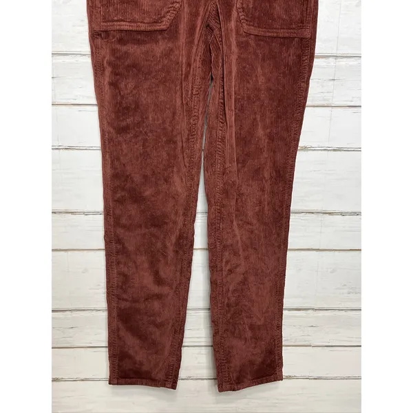American Eagle Corduroy Overalls Small Rust Brown Sleeveless Casual - Image 8