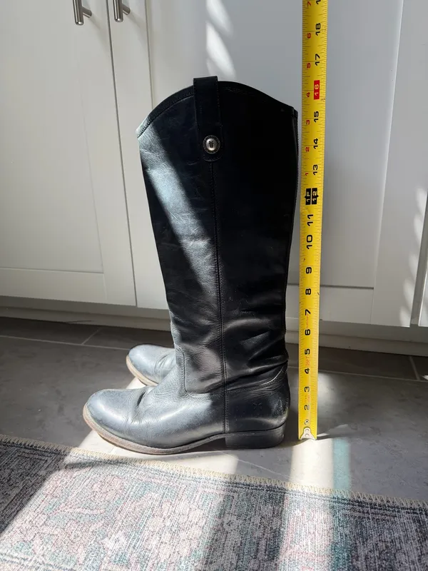 Leather Frye Riding Boots Black - Image 7