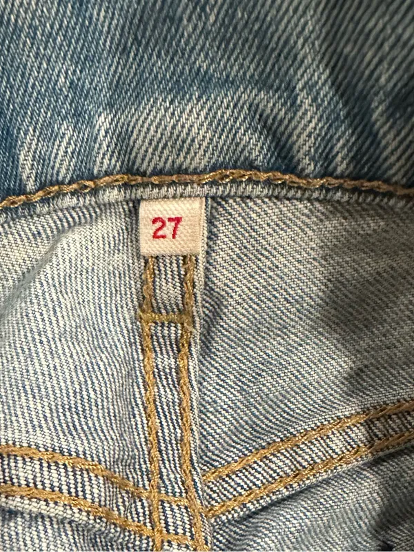 Levis cutoff Shorts Blue Denim Women's 27 - Image 6