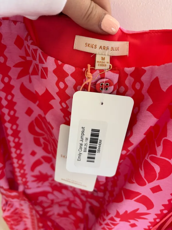 Coral Print Boutique Jumpsuit - Vault 206 - Image 3