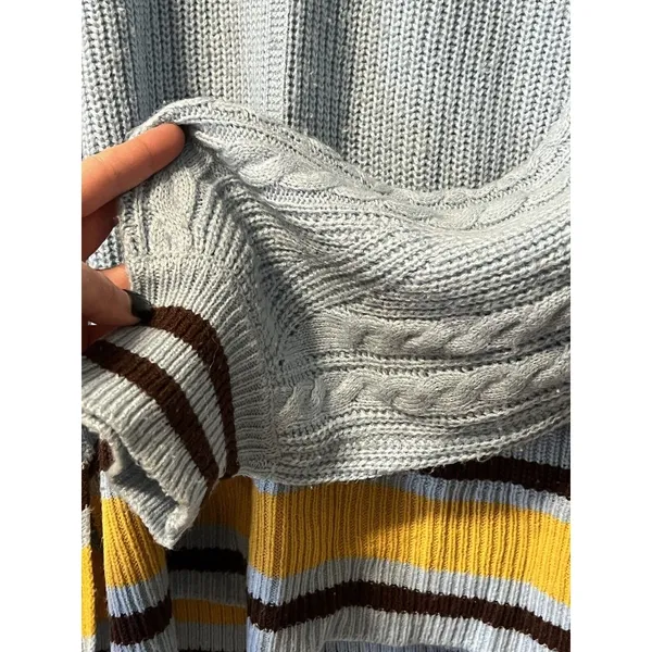 Anthropologie‎ Womens Striped Slouchy Sweater Size Medium Pullover - Image 14