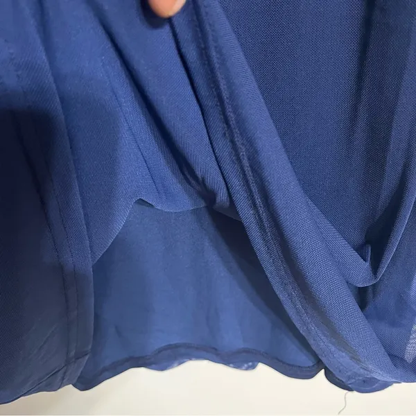 ThatsSoFetch Women's Blue Tube Top Strapless‎ Maxi Dress Lined Size 12 - Image 3
