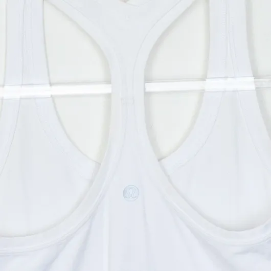 Lululemon Womens Cool Racerback Shorter Length Tank Top White Size 4 - Image 8