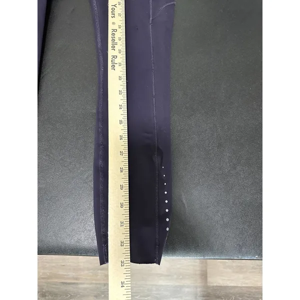 Lululemon Fast and Free 7/8 Dark Purple Pull On Tights Leggings Women's Size 6 - Image 9