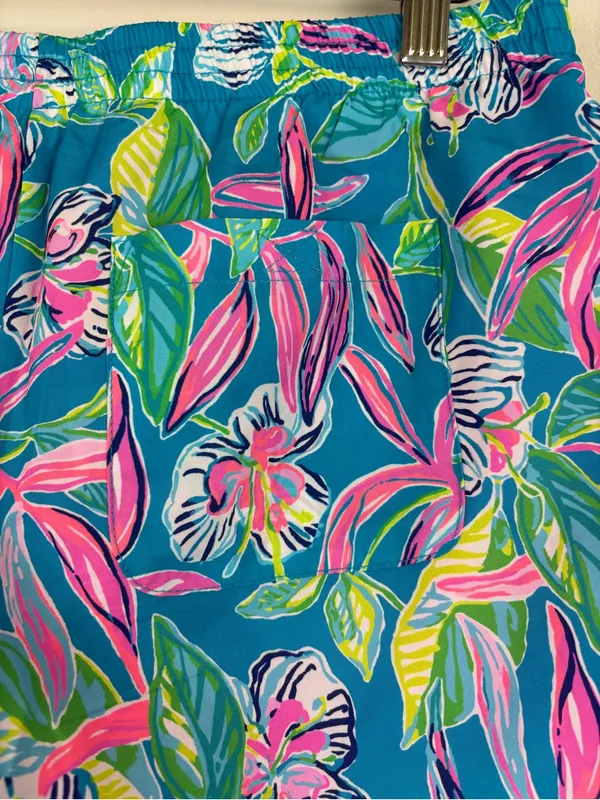 Lilly Pulitzer Luxletic Ocean Trail Short Formentera Turquoise Size small 1485 - Image 5