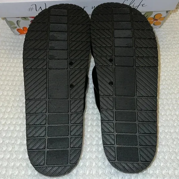Muk Luks Women’s Tidal Wave Sandals Bkack Black Size 10 - Image 6