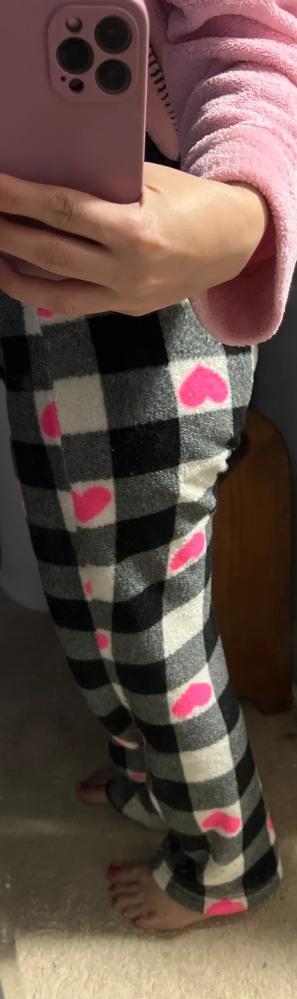 Fuzzy Pajama Pants Black - Image 3