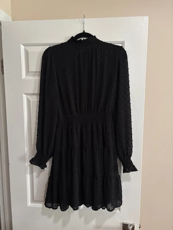 Sweet Wanderer Black High Neck Detailed Dress - Image 2