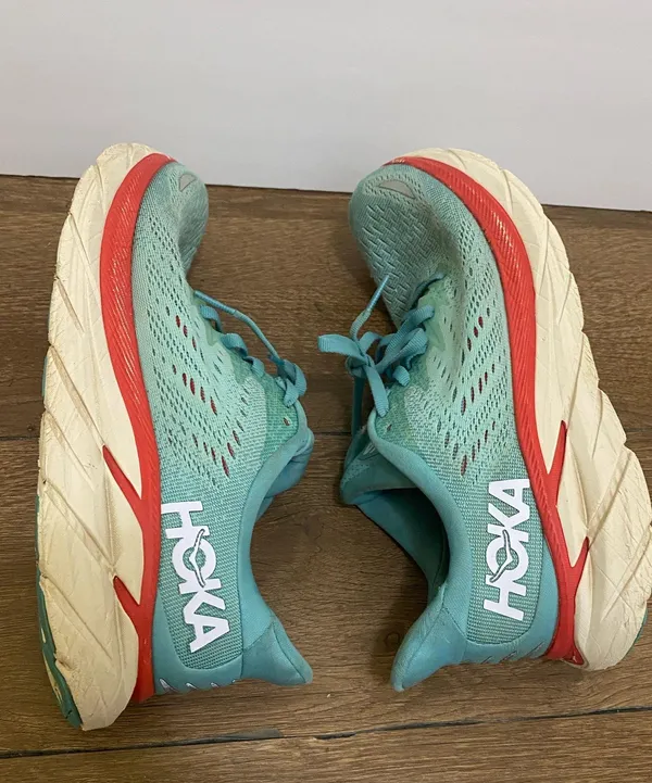 Hoka One One Womens Clifton 8 1119394 AEBL Running Shoes Sneakers Size 8B - Image 5