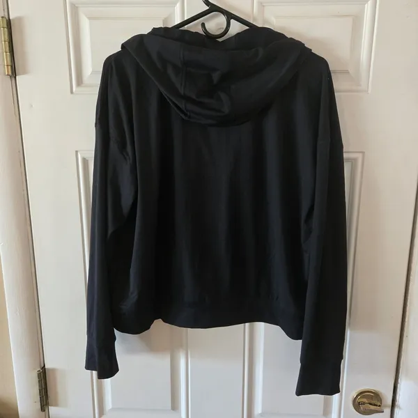 Member's Mark Favorite Soft Jacket Womens L Black Full Zip Hooded Stretch NWT - Image 5