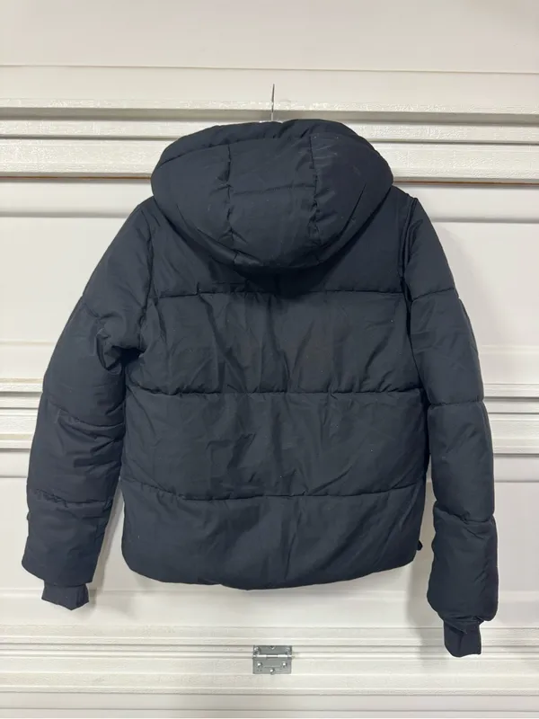 Hollister Women's Faux Fur-lined All-weather Puffer Jacket Black Large Warmest - Image 5