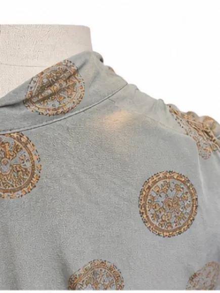 Wilfred 100% Silk Kimono Draped Medallion Print Dress Size Small - Image 7