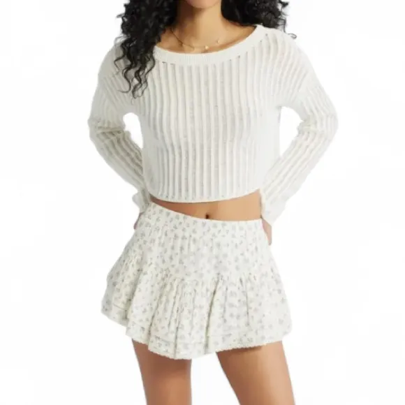 ❣️BP Cotton Cropped Sweater in Ivory Size Small - Image 2