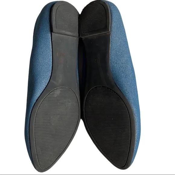 Coach and‎ Four Womens Denim Melitta Glitter Almond Toe Flats Size 6 - Image 9