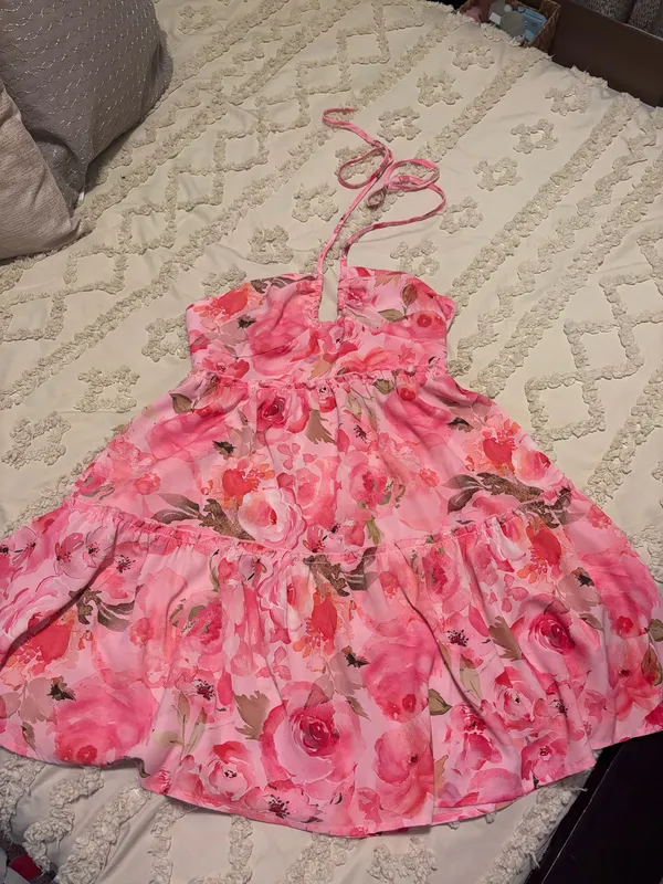 Shein Pink Floral Dress Mini - Image 4