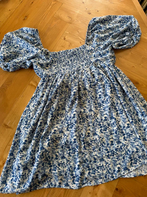 Blue floral dress Size M - Image 5