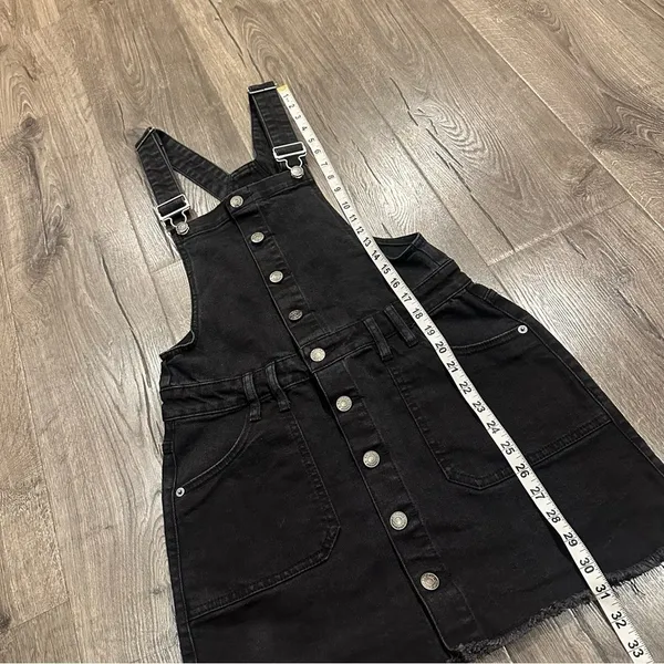 Arizona Jean Co Denim Jumper Dress Overall Jean Black Size Small Grunge Y2K Goth - Image 10