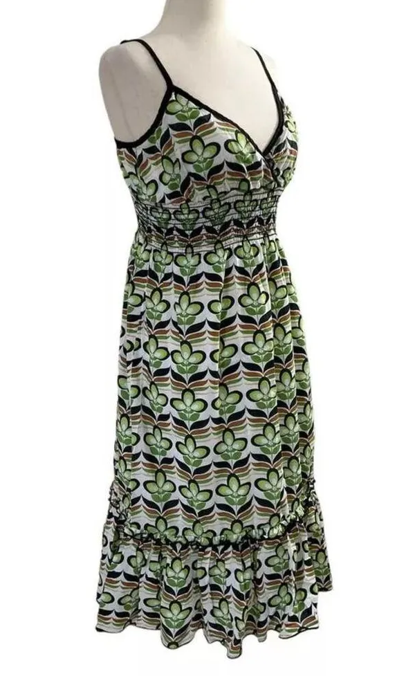 Bisou Bisou Women Size 8 Sundress Adjustable Strap Green | 13-420 - Image 2