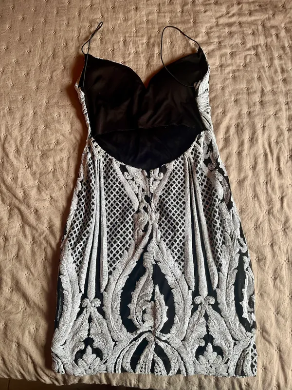 Black And White Bodycon Dress - Image 2