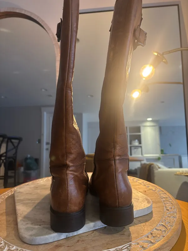Clarks Neutral Color Artisan Mullin Clove 7.5 Riding Boots - Image 3