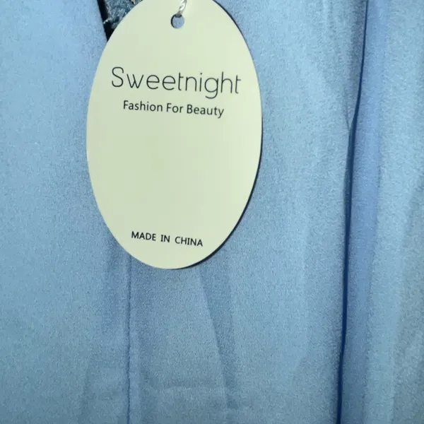 🔴 Sweetnight Chic Light Blue open back Dress - Image 4