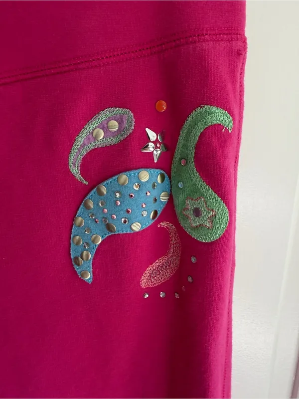 Vintage Y2K Victoria's Secret Paisley‎ Embellished Cotton Leggings XS - Image 2