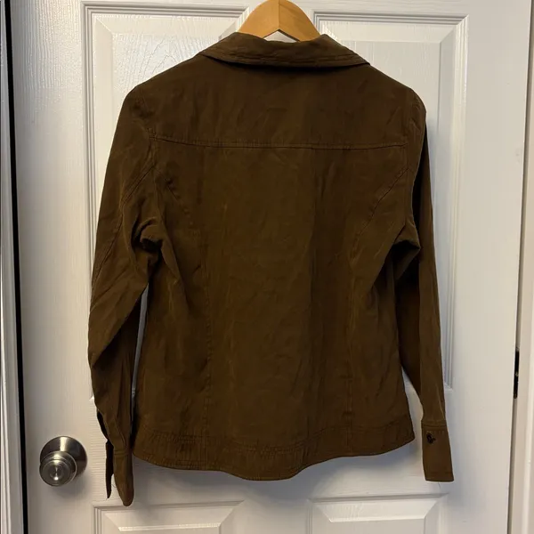 Dressbarn Brown Button-Up Jacket - Image 5