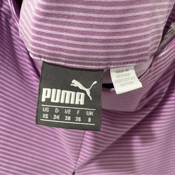 Puma Women's Pleated Golf‎ Tennis Skirt Purple White striped skort - Image 4