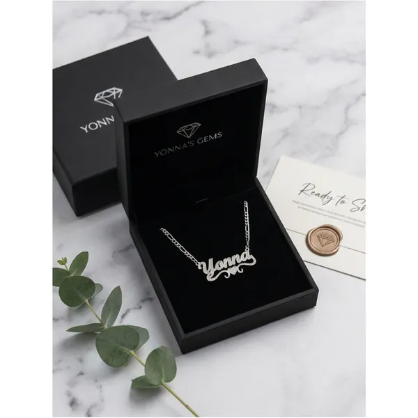 Silver-tone Women’s Name Pendant Necklace - Lightweight chain for everyday wear. - Image 5