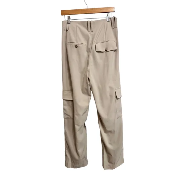 Babaton Aritzia Beige Wool Cargo Trousers Women's‎ pants size 8 - Image 8