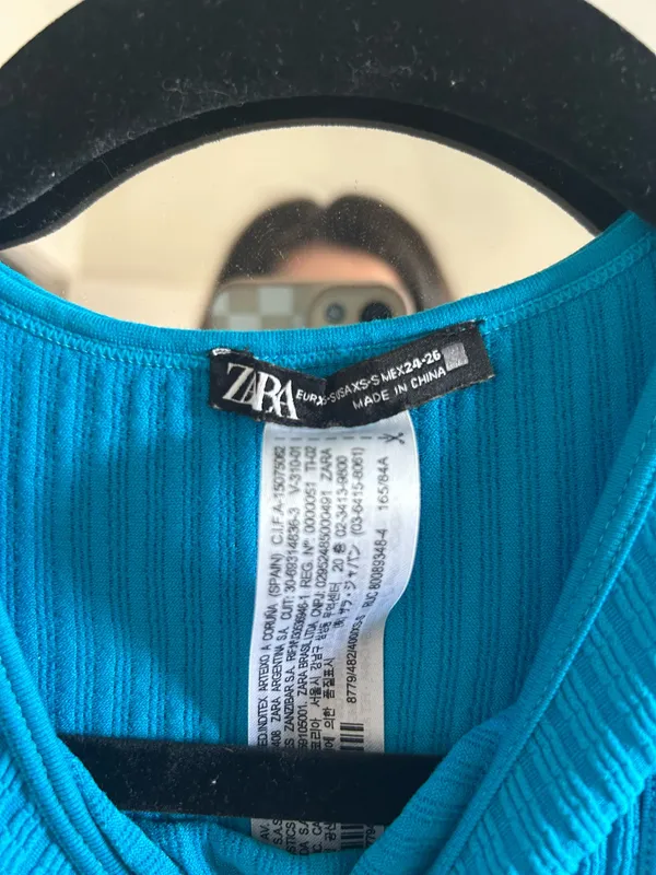 Blue Zara Cut-Out Top - Image 3