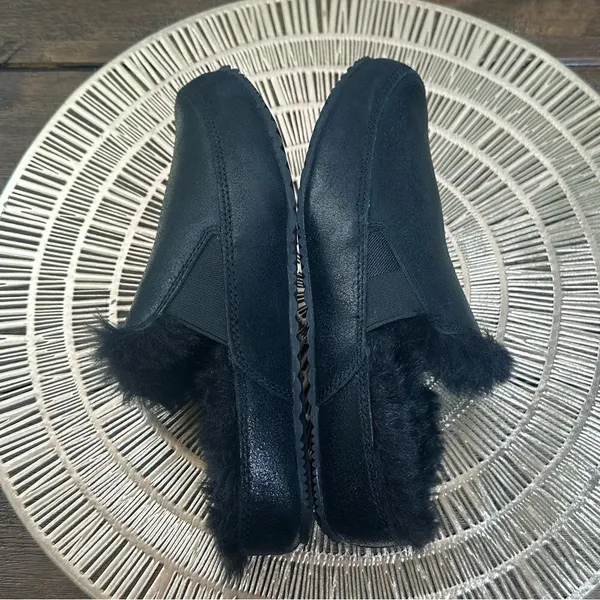 Sorel Go - Errand Run Women's Slippers Size 6 Black Leather & Faux‎ Fur EUC - Image 6