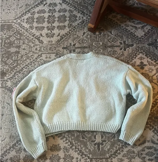 Crochet cardigan Blue - Image 2