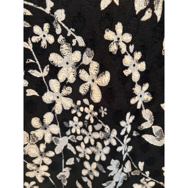 Karl Lagerfeld Paris‎ Women Black White Floral Lace Ruffle Sleeve Dress Size 8 - Image 4