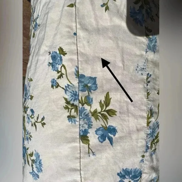 Anthropologie $160 Blue Flower Mini Dress Blue Floral Cottagecore Boho Bohemian‎ - Image 8