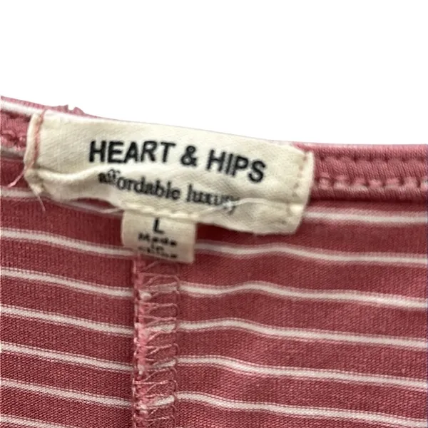 Hearts and Hips Pink White Striped Sleeveless Midi Tank Dress Juniors Large - Image 9